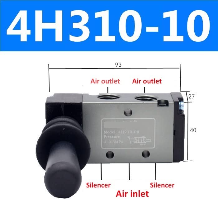 Contrôle de commande 5/2 voies 4H210 distributeur pneumatique manuel - 3