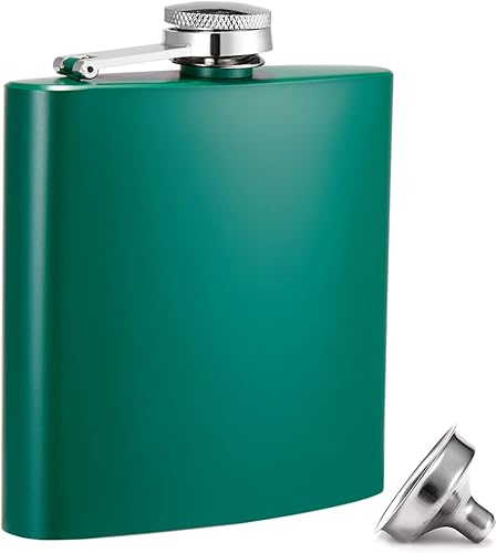 Miniatura 21 de Hillside-Kit Frasco de bolsillo para bebidas alcohólicas, 6 onzas, acero inoxidable, a prueba de fugas, con juego de frasco de embudo (negro) Negro