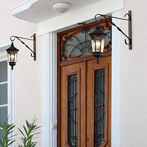 Amagabeli Hanging Plants Bracket 10'' Wall Planter Hooks Hangers Flower Pot Bird Feeder Wind Chime Lanterns Patio Lawn Garden For Shelf Shelves Fence Screw Mount Against Door Arm Hardware #TOP6