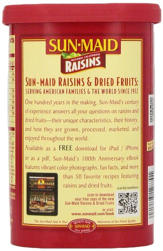 Image of Sun-Maid California Sun-Dried Raisins - 20 oz Resealable Canister - Dried Fruit for Healthy Snacks, School Lunches, and Natural Sweeteners (Pack of 2)
