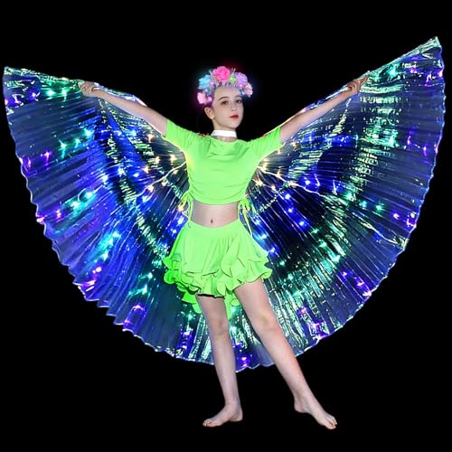 Alas LED para danza belly dance para niñas miniatura 2