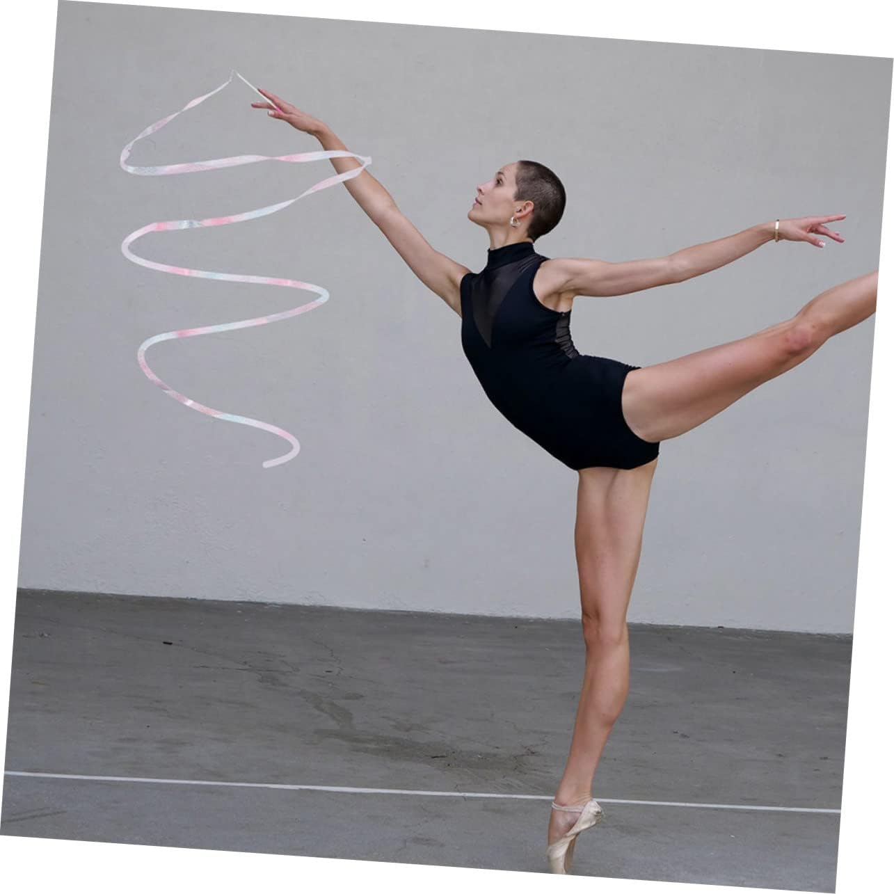 4pcs Gymnastics Ribbon Dance Ribbons Rainbow Streamer Dancing Ribbon Streamer Kids Wand Gymnastic Bars