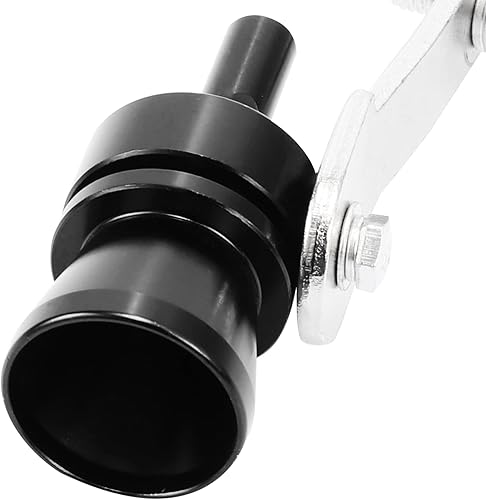 Miniatura 9 de X AUTOHAUX 2 unids M tamaño aleación de aluminio universal Turbo sonido escape silenciador tubo silbato coche rugido fabricante negro