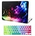 KEC Laptop Case for MacBook Air 13" w/ Keyboard Cover Plastic Hard Shell Case A1466/A1369 (Not Compatible 2018 Mac Air 13 Retina A1932) (Colorful Space)