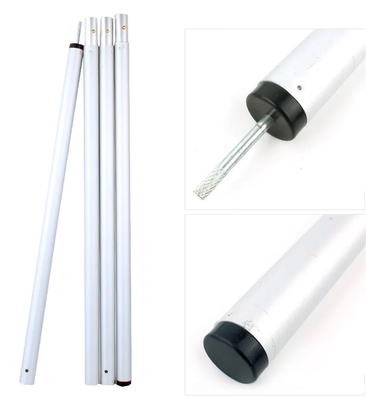 Große Baldachinstange for den Außenbereich, 32 mm dick, Stützstange, Zeltstange aus Aluminiumlegierung, 4-teiliger Markisentürstangenrahmen