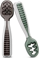 Vista 14 de NumNum Juego de cucharas para bebé, utensilios esenciales Pre-Spoon GOOtensils para 6+ meses, cucharas de autoalimentación de primera etapa