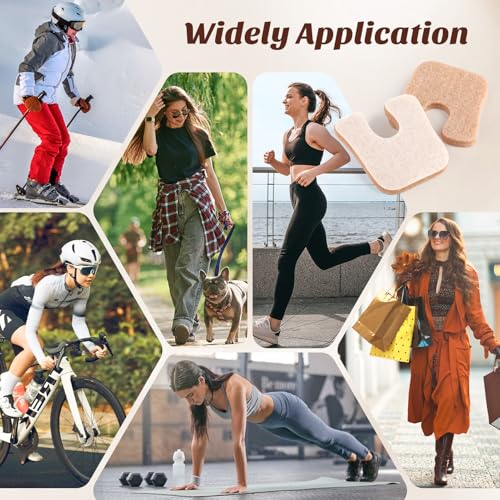 Image of Callus Cushions for Feet 72PCS, U Shape Metatarsal Pads, Soft Felt Adhesive Corn Pads for Bottom of Foot, Heel Protectors for Pain Relief, Portable Callus Pads for Women Men