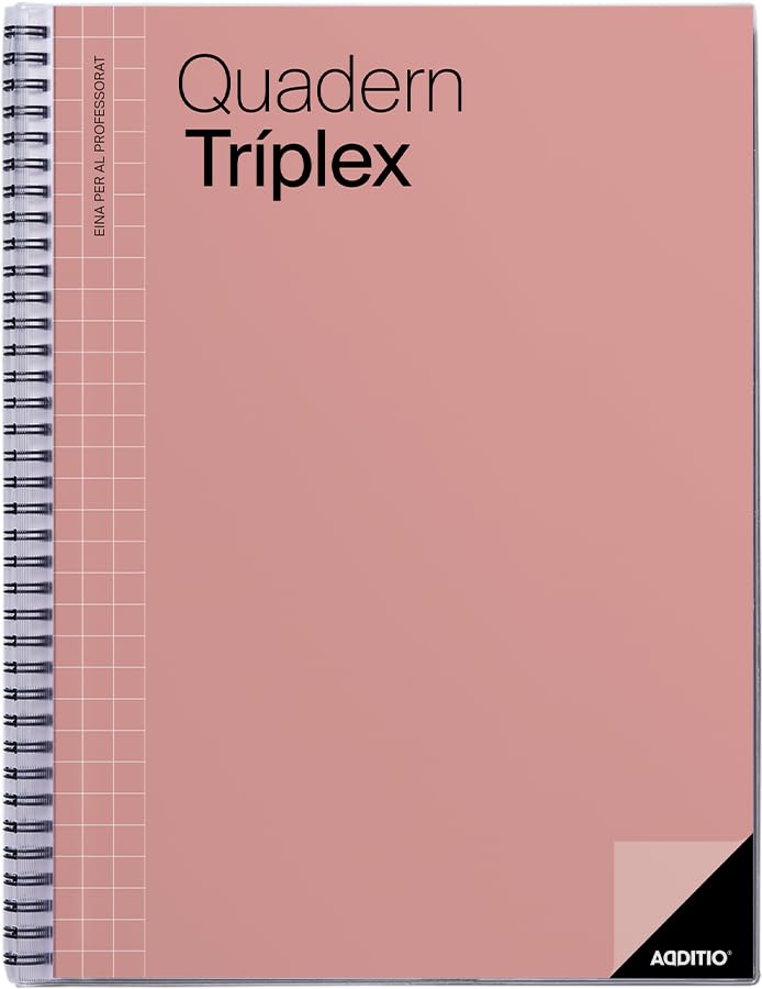 ADDITIO - Cuaderno Tríplex para el profesorado | Planificación mensual y semanal | Evaluación | Tutoría | Reuniones | Papel ecológico | Tamaño 22,5 x 31 cm | Catalán | Coral ADDITIO - Cuaderno Tríplex para el profesorado | Planificación mensual y semanal | Evaluación | Tutoría | Reuniones | Papel ecológico | Tamaño 22,5 x 31 cm | Español | Azul