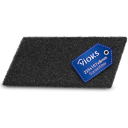 VIOKS Filtre éponge pour sèche-linge 225 x 107 x 8 mm - Remplace le filtre Bаuknecht Whirlpool 481010354757 - Filtre de socle - Filtre pour sèche-linge - Filtre en mousse filtrante pour échangeur de