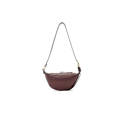 AllSaints Luna Crossbody Cross Body Handbags Dark Red, Leather
