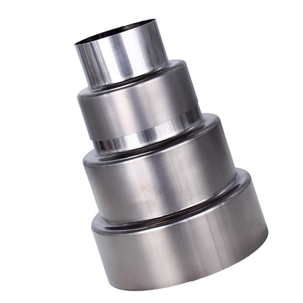 Yuahdbo One Color Stove Pipe Reducer Flue Connector, Stainless Steel Chimney Flue Liner Reducer Chimney Adaptor Stove Pipe For Wood Burning Stove Fireplaces 1Pcs(12Cm~6Cm)