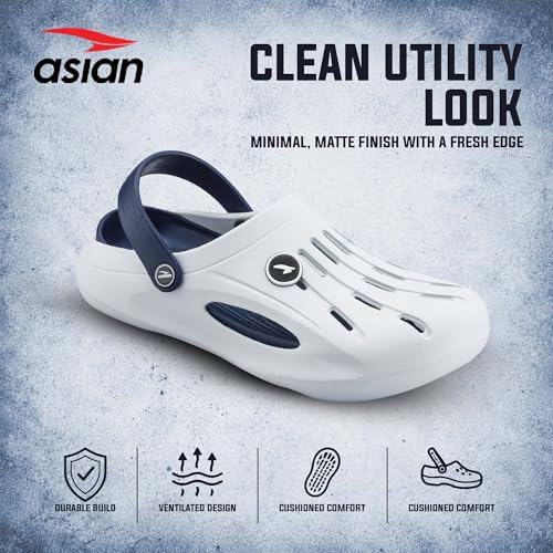 Image of ASIAN AGC-25 Men's Lightweight EVA Clogs | Soft Comfort & Breathable Vent Upper | Anti-Slip Grip Sole & Casual Slip-On