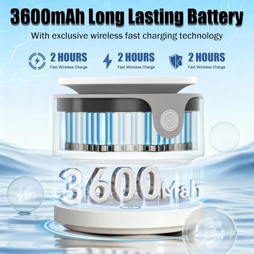 Fruit and Vegetable Washing Machine, Upgrade Titanium Electrolysis Purification Fruit Cleaner Device Waterproof Fruit and Vegetable Purifier Clean Fresh Produce in Water (White) - Thumbnail 4