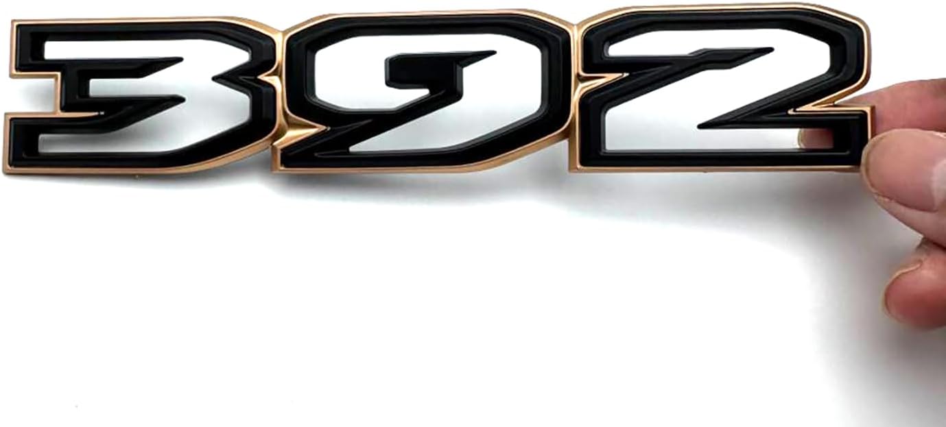 1x Paint 392 Emblems Front Fender Hood 3D Badge Nameplate Letter Compatiable with 2021-2024 Wrangler (Bronze Black)
