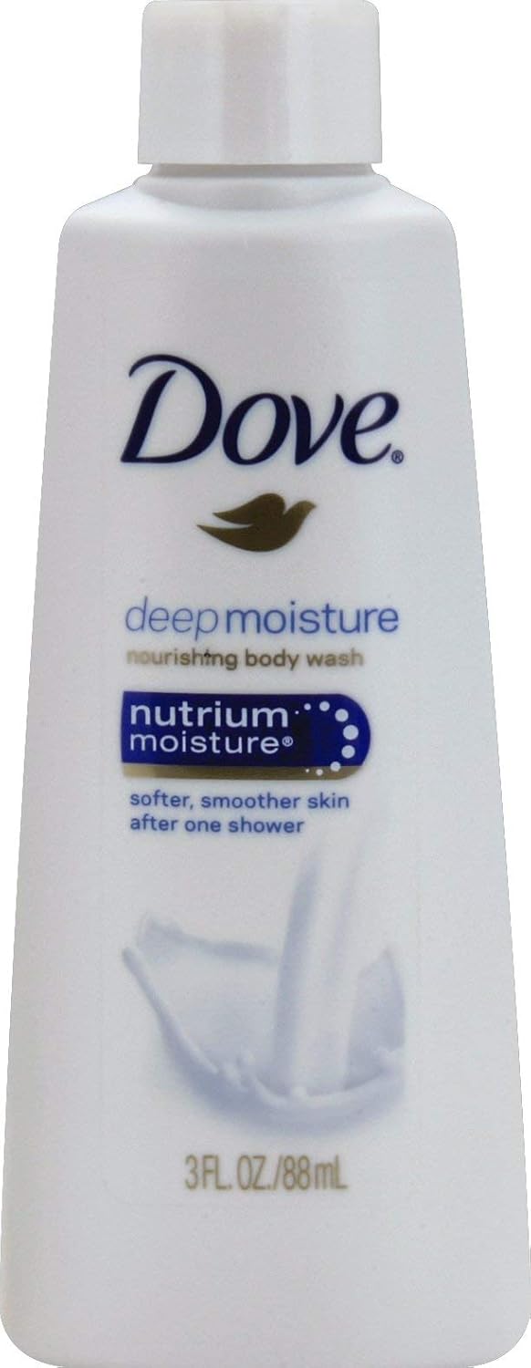 Dove Nutrium Moisture Deep Moisture Body Wash, 3 Ounces (Pack of 12)