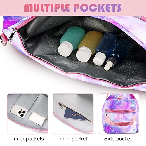 Dance Bag for Girls Kids Travel Duffel Bags Waterproof Sports Gym Bag for Women, Tie-dye Teen Overnight Duffel Bag with Shoe Compartment Ballet Small Gym Bag4