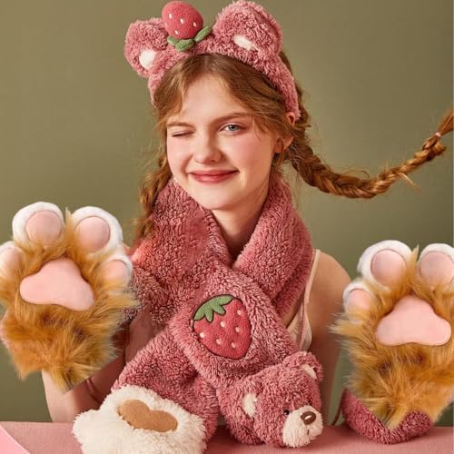 Guantes de pata de gato de peluche ideales para regalo infantil 2