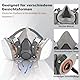 Faburo Atemschutzmaske Staubschutzmaske Gasmaske mit 1 Schutzbrille, Schutzmaske Atemmaske Lackiermaske mit filter, Staubmaske Atemschutzmaske Staub für Lackier Feinstaub Arbeitein Schleifen
