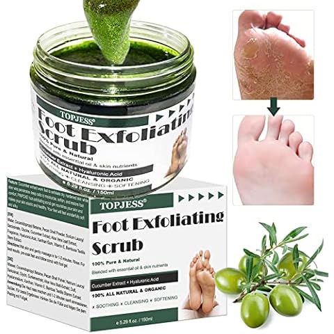 Fuß peeling, Foot Scrub, Fusspeeling, Foot Exfoliating, Fußmaske zur Entfernung von Hornhaut, für Thick Cracked trockene Fersenfüße, Geruch Eliminator, abgestorbene Haut, 150g Cover