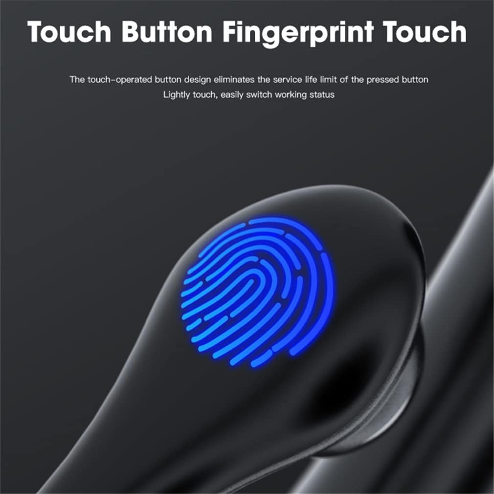 YODZ Bone Conduction Headphones Hanging Ear Bluetooth 5.0 HiFi Stereo Wireless Earphones IPX5 Waterproof HD Call Lightweight Headset with 1200Mah Charging Box,Black