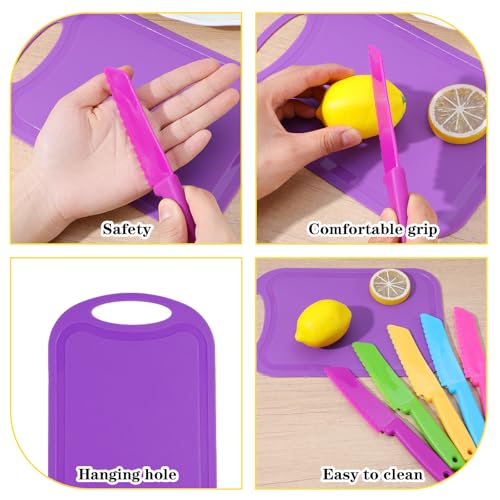 Set de 30 piezas para niños con cuchillos y tablas de plástico miniatura 3