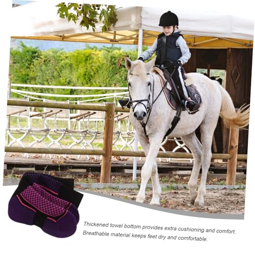 1Pair High Tube Equestrian Socks for Breathable Compression Stockings for Horse Riding Thick Towel Bottom for Comfort for Boys and Sports Activities3