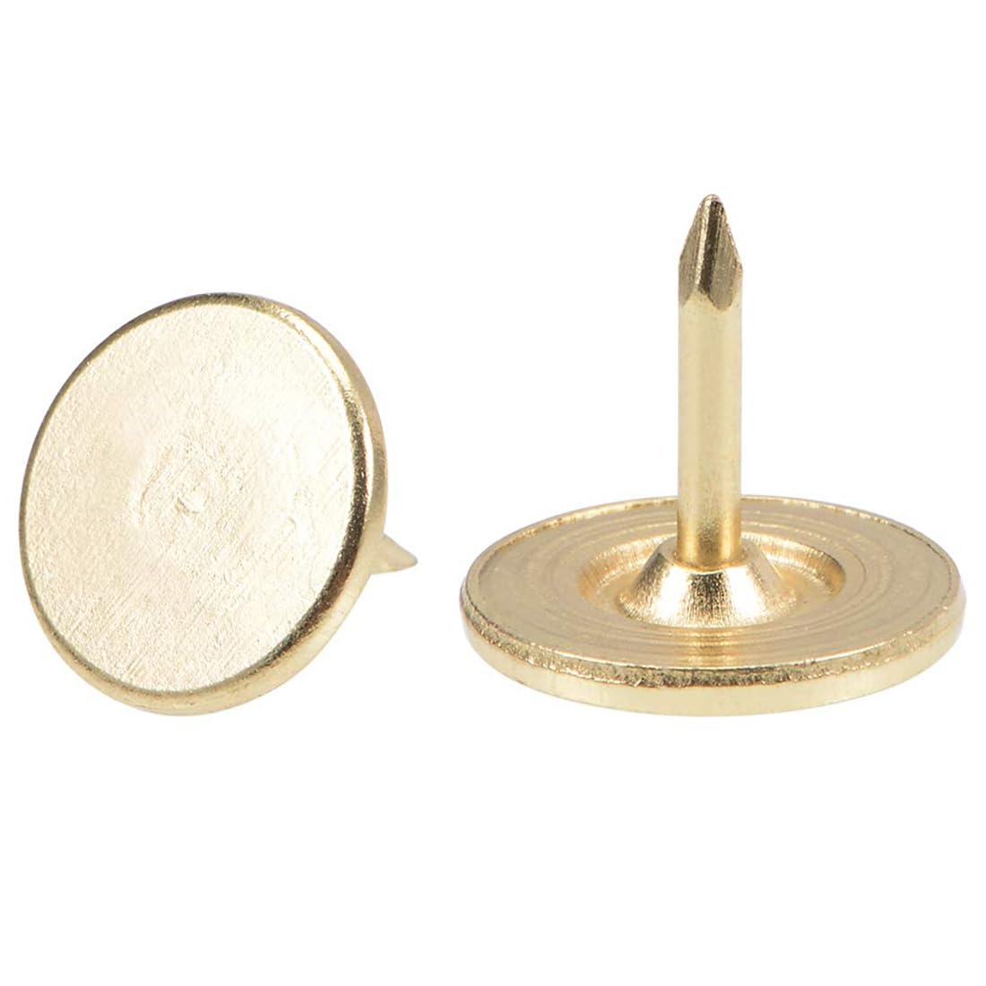 TA-VIGOR Flat Head Upholstery Tacks Gold 11mm x 10mm Push Pins 150Pcs