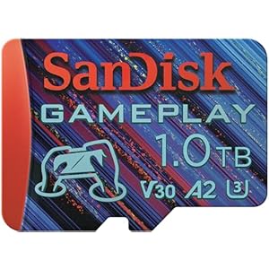 SanDisk 1TB Gameplay micro SD card for mobile/handheld gaming consoles, up to 190 MB/s, for more demanding games, AAA-/3D-/VR-Grafik, 4K-UHD-Videos, A2, V30, U3