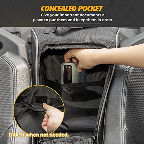 Bolso de almacenamiento KEMIMOTO PRO XP 2020-2025 para UTV, bolso central de asiento con cremallera resistente al desgaste de PVC, compatible con Polaris PRO XP / 4 miniatura 3