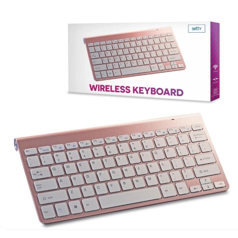 Setty Wireless Keyboard Rose Gold Layout