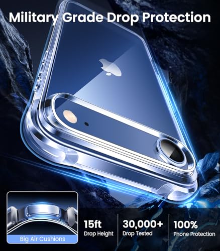 Image of Mkeke for iPhone Air Case Clear, [Not Yellowing] [Military-Grade Drop Protection] Protective Clear for Apple iPhone 17 Air Case with Shockproof Bumper 2025