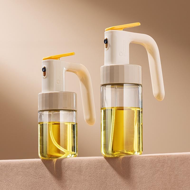 Image of Oil Sprayer Bottle for Kitchen | Oil Dispenser Bottle | Oil Sprayer for Cooking Kitchen Barbecue | Glass Olive Cooking Mister | Leak-Proof Pump Pot, Fine Mist Oil Dispenser || 250 Ml