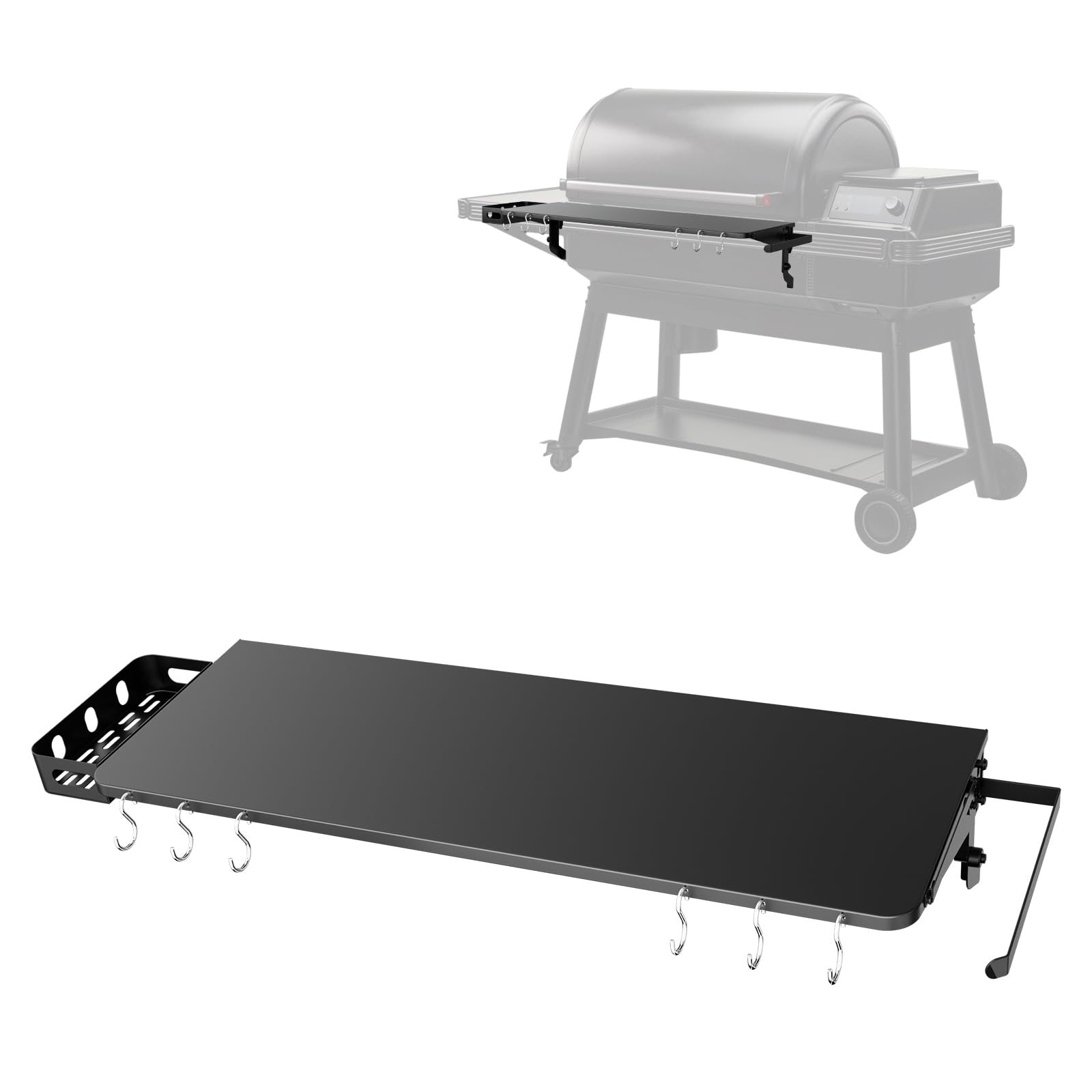 Folding Shelf for Traeger Ironwood XL, Timberline XL, Grill Accessories with P.A.L. Pop-and-Lock-Folding Shelf for Traeger Timberline XL, Ironwood XL, Replacement for BAC605 Folding Shelf, 33