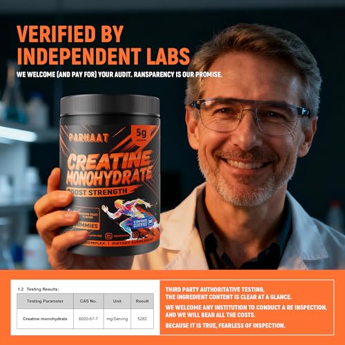 Image of NSF Certified Creatine Gummy - Creatine Monohydrate Gummies 5g for Men & Women - Boost Focus,Strength, and Endurance, Vegan, Gluten-Free, Non-GMO, 2.5 Gram Creatine per Gummy ( Passion fruit 90 ct)