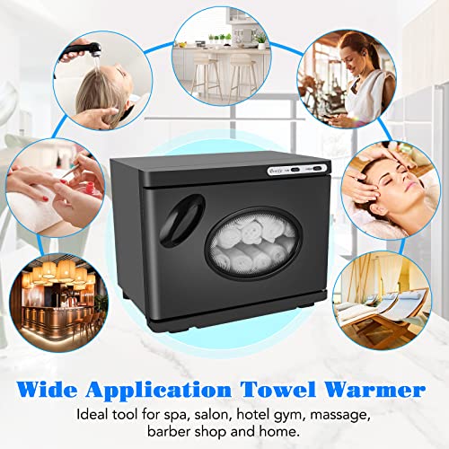 Gimify Hot Towel Warmer Heating Cabinet 23L Large Capacity Lightweight For Facial Spa Massage Salon Hotel Gym Home, Black #TOP6