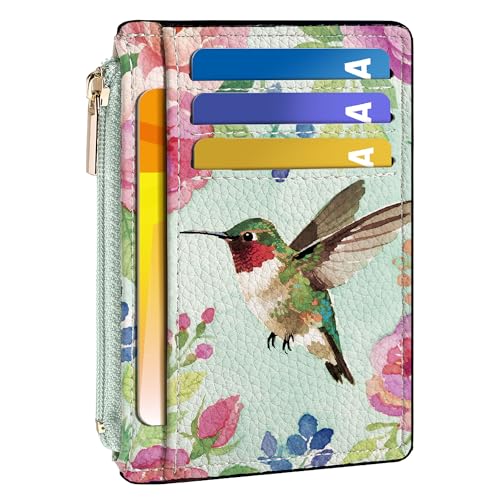 Image of Tipmile Womens Credit Card Holder Wallet, Small Slim RFID Blocking Sleeve | Mini Tiny Cute ID Case, Minimalist Zipper Pocket Wallet, Thin Coin Purse, Mothers Gift