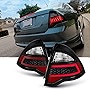 AKKON - For 2010-12 Ford Fusion Full LED Daytime Running Lamp Bar Tail Lights Black Housing Clear Lens Set