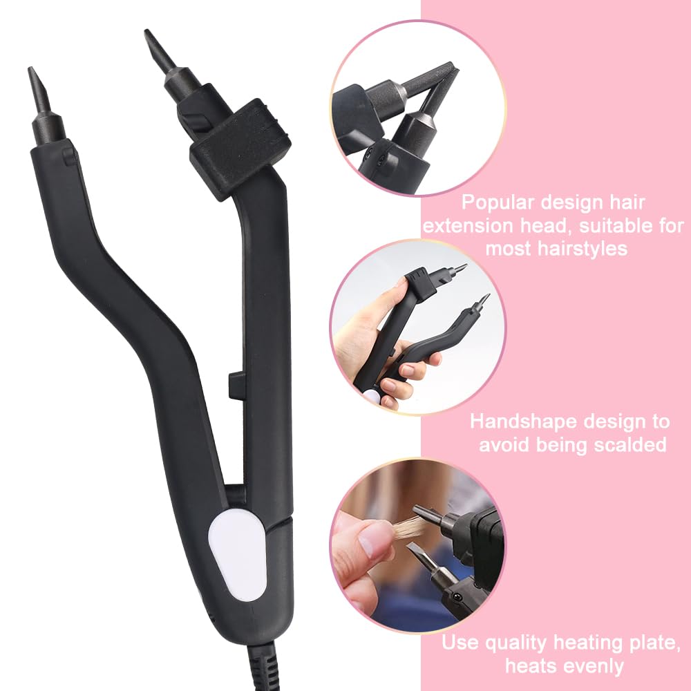 Heated Hair Extension Wand with Adjustable Temperature & Pliers Amazon.com : Rotekt1740 Hair Extension Tool, Professional  main image 2