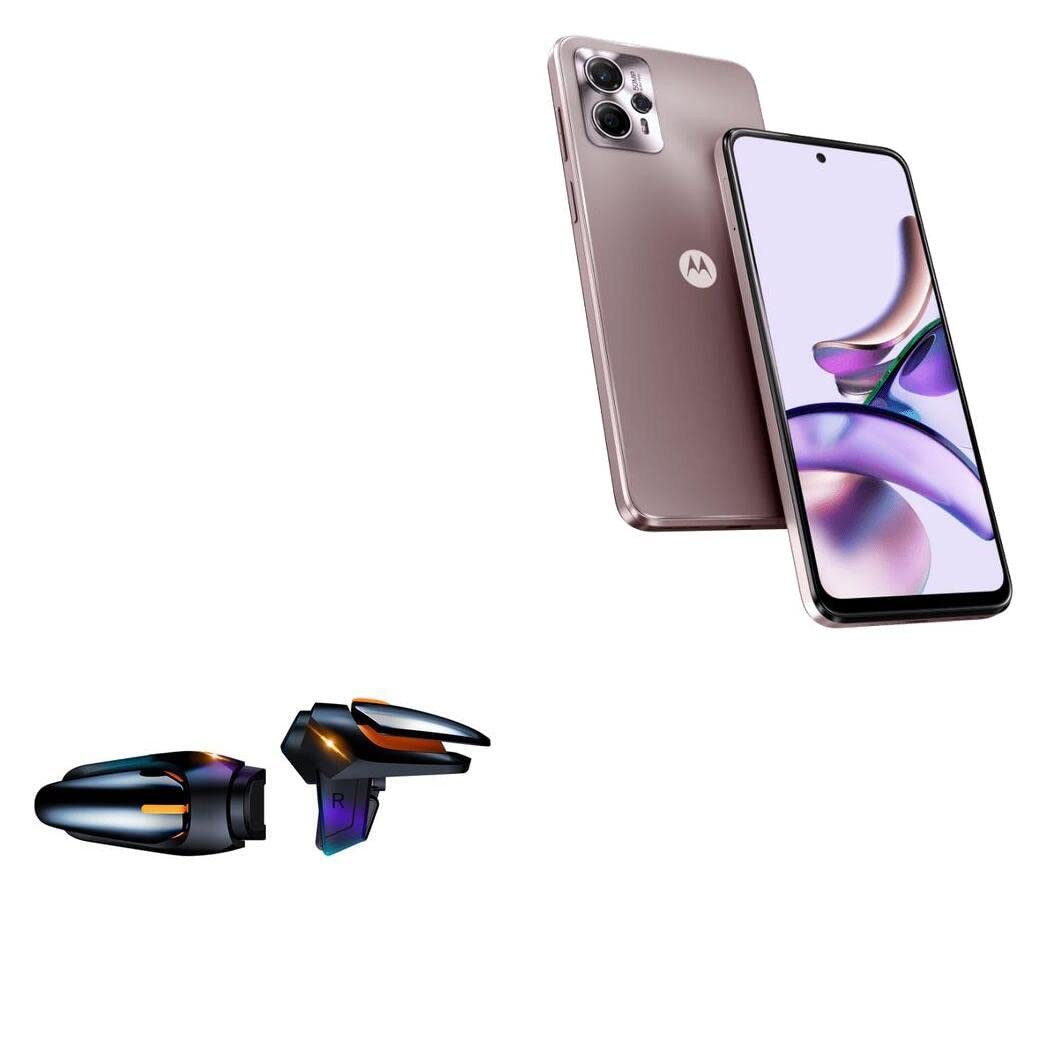 BoxWave Gaming Gear Compatible with Motorola Moto G13 - Touchscreen QuickTrigger Auto, Trigger Buttons Autofire Gaming Mobile FPS - Jet Black