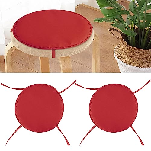 Generic PRIME DAY SPECIALS Round Chair Seat Pad, 2 Pcs Outdoor Chair Cushions Round Chair Pillow Cushion Non Slip Patio Chair Cushions Waterproof Outdoor Seat Cushions Round Chair Pads cover