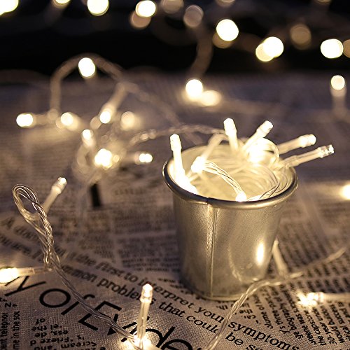 Preisvergleich Produktbild HG® 40M 400 Warmweiß LED Lichterkette 31V Weihnachtsbeleuchtung Außenlichterkette 8 Funktiontyp Memory Transparent Weihnachten Party Hochzeit Festlich Tannenbaum innen Garten Fassaden Fenster Pavillon