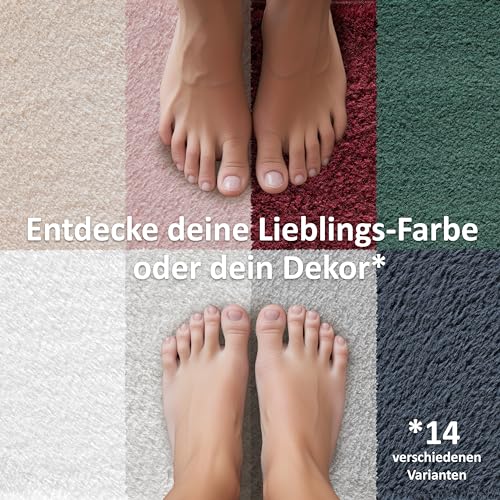 TA&MA Badezimmerteppich Set | Badteppich rutschfest waschbar - Badvorleger für das Badezimmer - Badematten & Badteppiche schnell trocknend – Bild 8