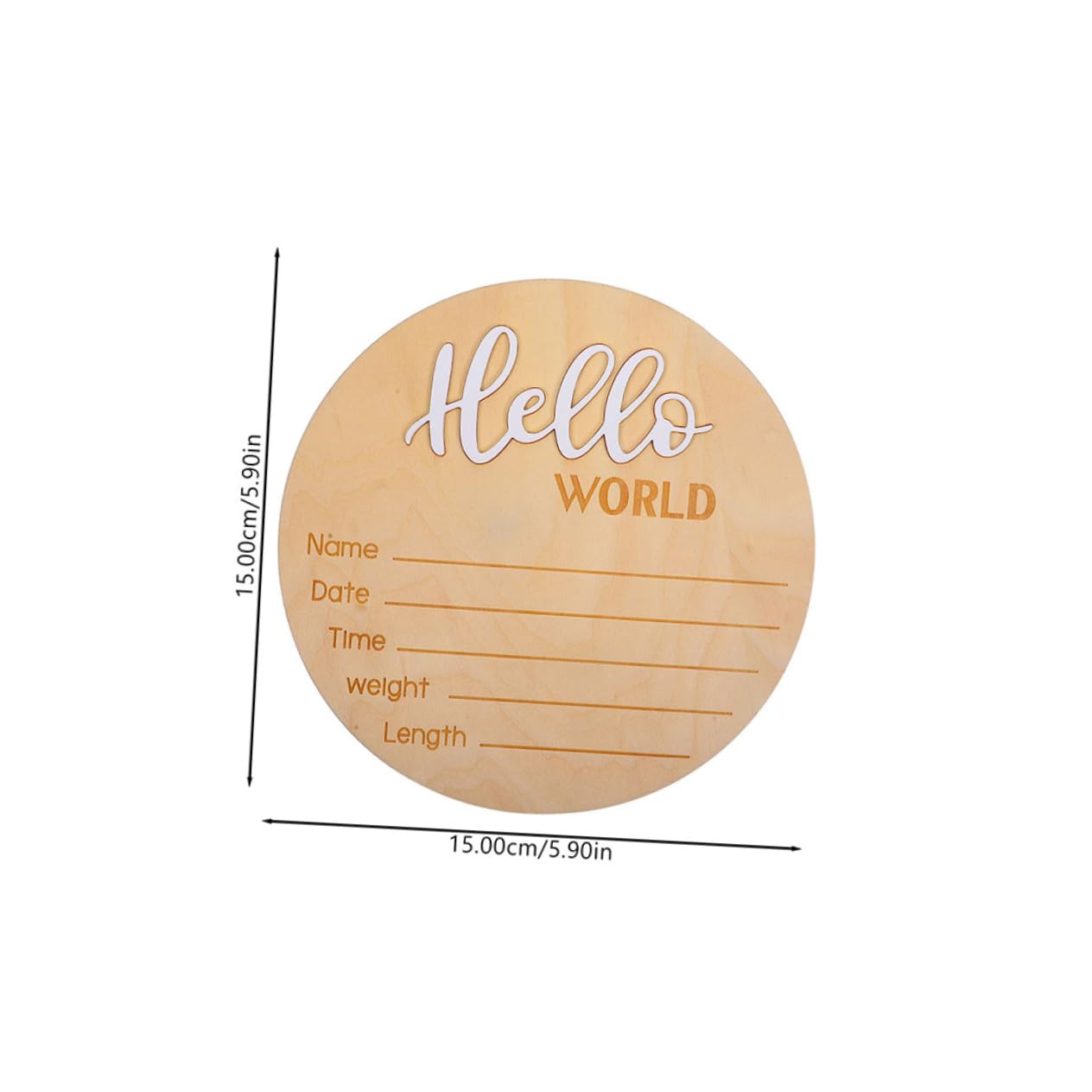 GLSTOY Wooden Newborn Announcement Sign Name Sign for Birth Announcement Cards