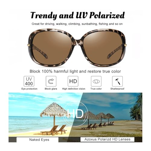 Polarized Retro Sunglasses Women Trendy Rectangle Elegant Sun Glasses UV Protection Big Shades4