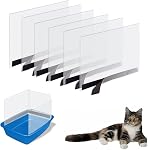3 Pack Cat Litter Box Pee Shields, haut côté ouvert Kitty Litter Pan Shield - Garder la litière dans la casserole, (boîte à litière non incluse)
