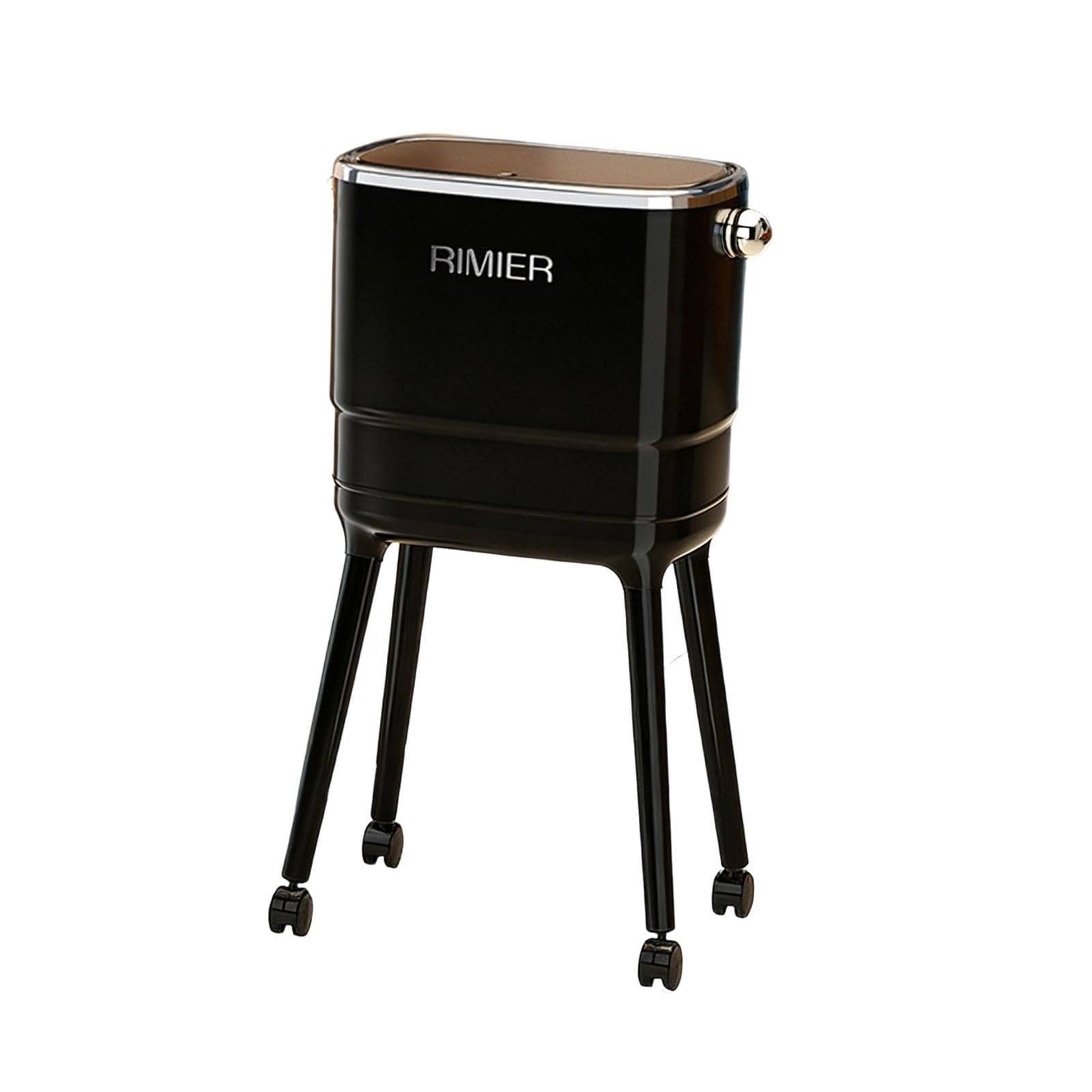 MagiDeal Papelera Minimalista y Resistente con Patas para Cocina, Oficina, baño, Aseo y Dormitorio, Negro