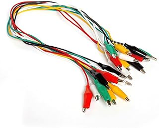 Aofan Colorful Double Test Crocodile Cable, Double-ended Alligator Clips - 50cm 10Pcs