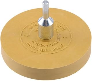 Rueda de goma de borrar caramelo de 88 mm para eliminación de vinilo, ideal para un uso seguro en pintura, fácil ajuste de taladro