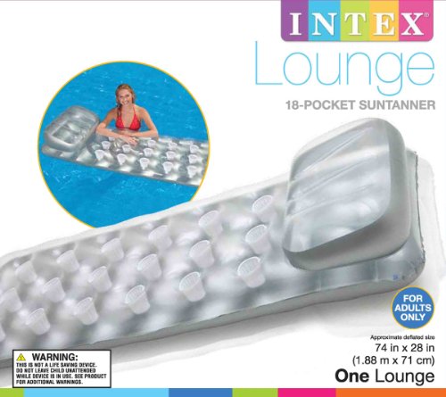 Intex 18-Pocket Mattress Suntanner Pool Lounger W/ Headrest (3 Pack) | 58894Ep #TOP5