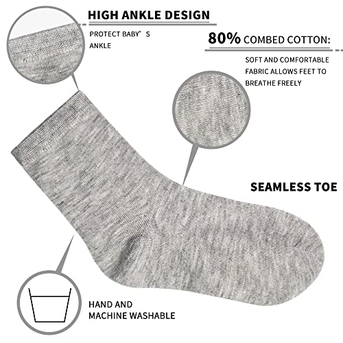 Kids Socks,Crew Socks Newborn/Toddler For Children Boys Girls Cozy Athletic Socks, 24Pairs,2T-4T #TOP1